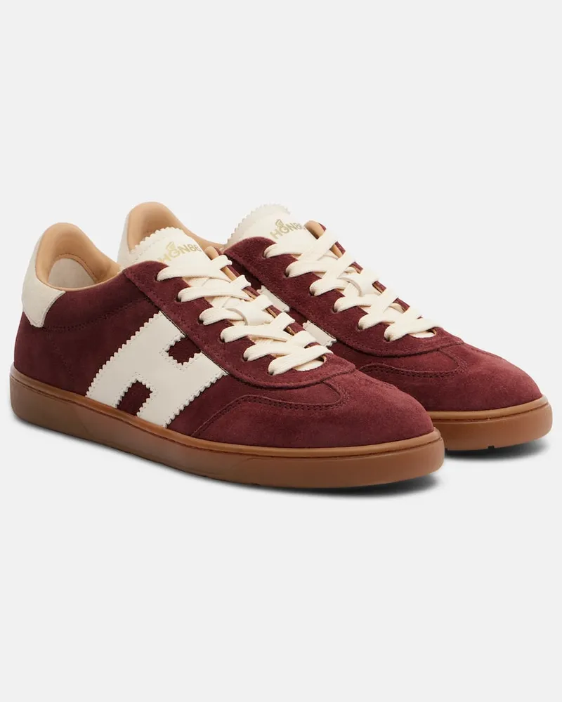 Hogan Sneakers Hogan Cool aus Veloursleder Burgunderrot
