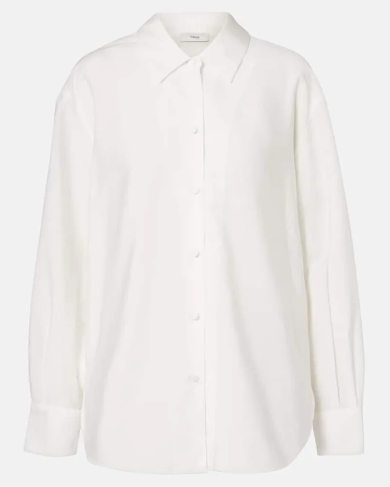 Vince Hemd aus Twill Weiß