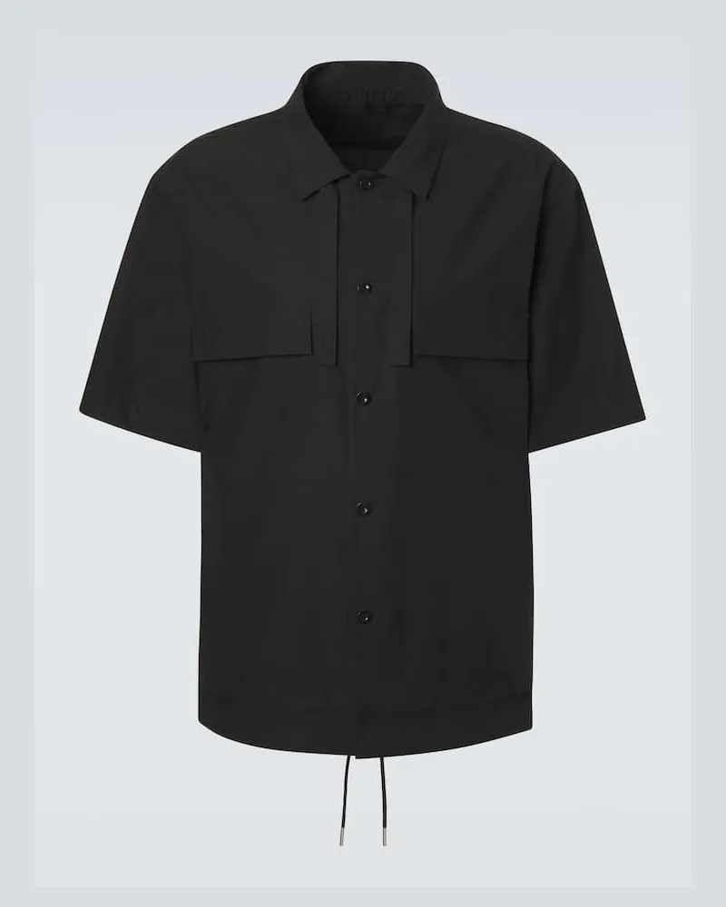 Sacai Hemd aus Baumwolle Schwarz