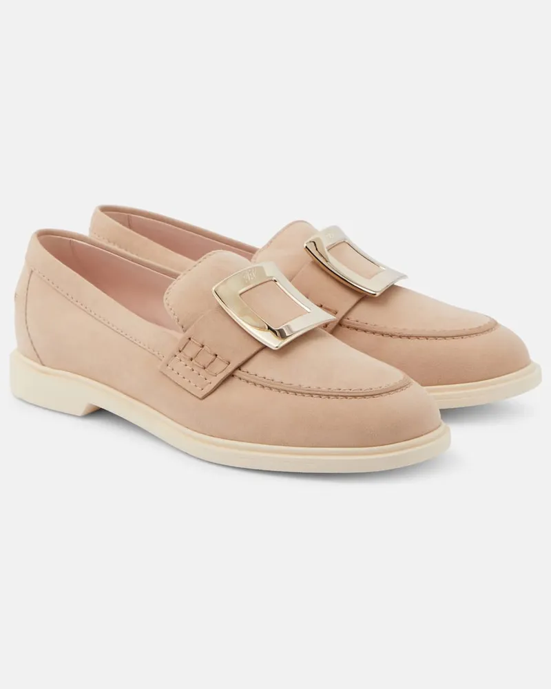 Roger Vivier Loafers Summer aus Veloursleder Neutral