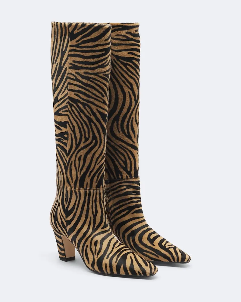aeyde Stiefel Silva aus Kalbshaar Braun