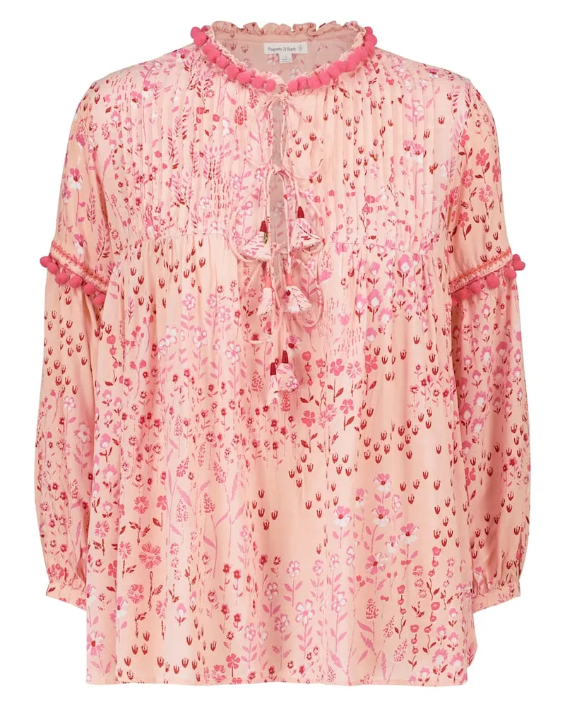 Poupette St Barth Bedruckte Bluse Clara Pink