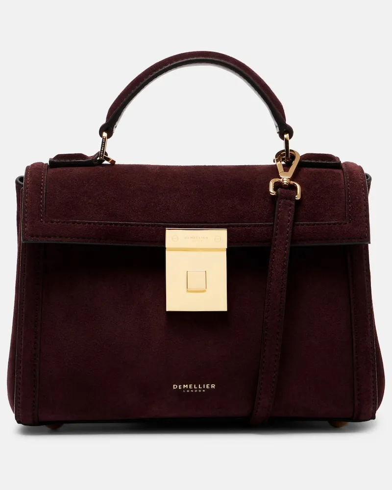 DeMELLIER Tote Paris aus Veloursleder Burgund