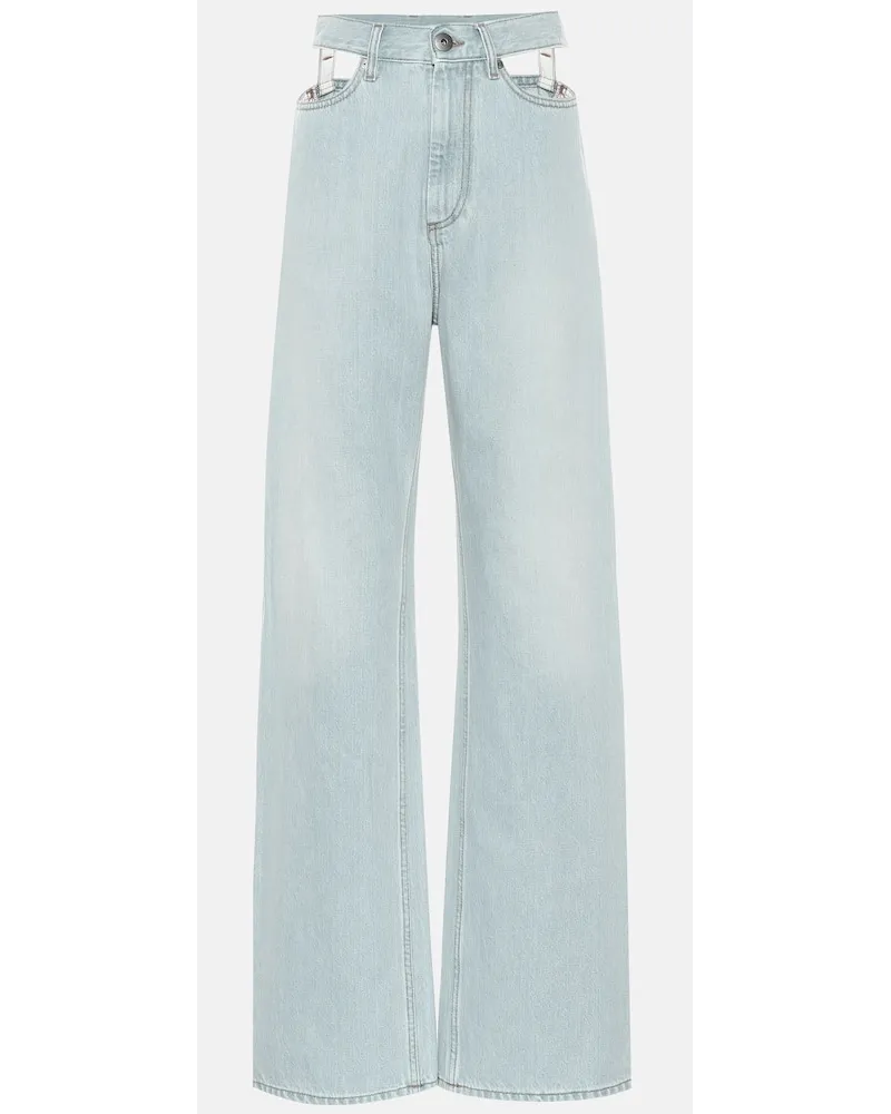 Maison Margiela High-Rise Wide-Leg Jeans Blau