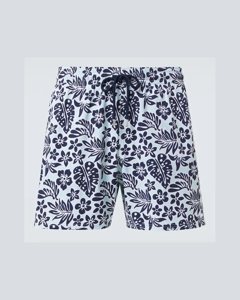 Vilebrequin Bedruckte Badeshorts Moorise Blau