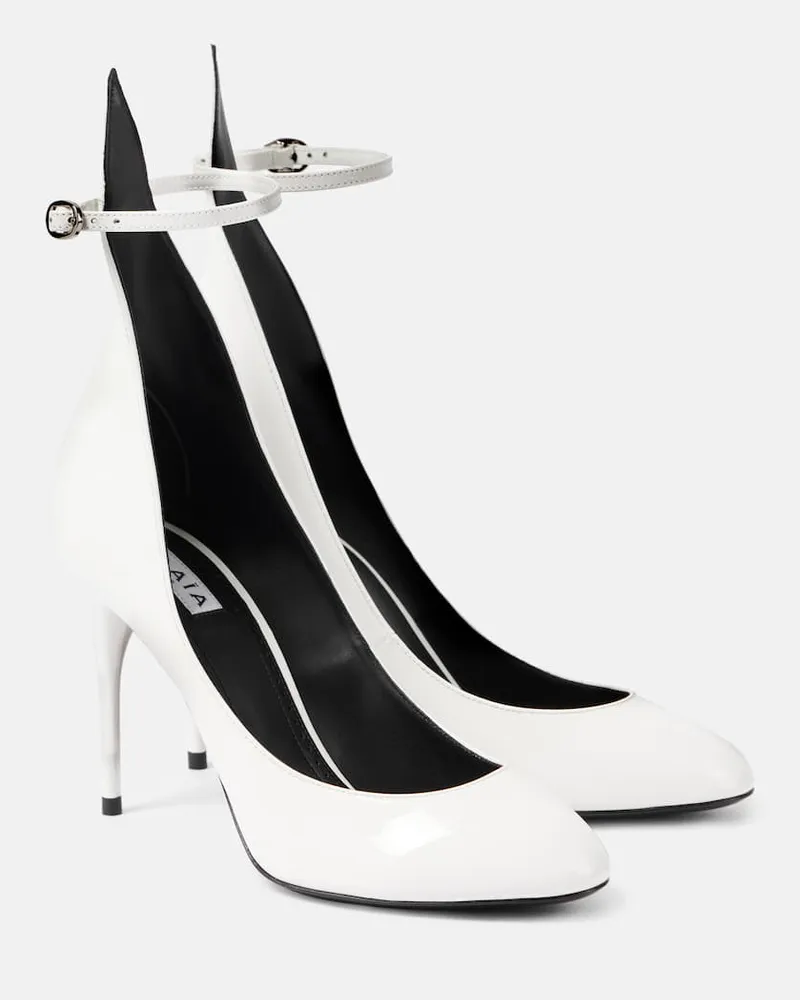 Alaïa Alaïa Pumps Décolleté 90 aus Lackleder Weiß