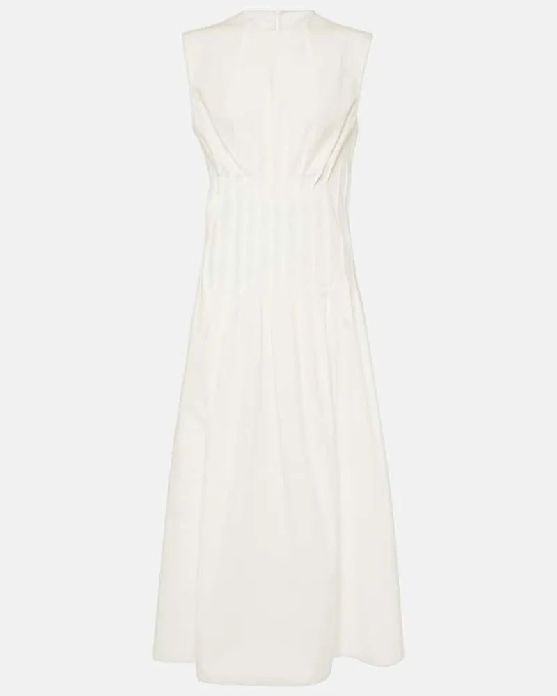 KHAITE Maxikleid Wes aus Baumwollpopeline Weiã