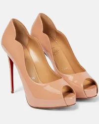 Christian Louboutin Pumps Hot Chick Alta aus Lackleder Beige