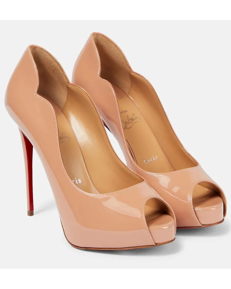 Christian Louboutin Pumps Hot Chick Alta aus Lackleder Beige