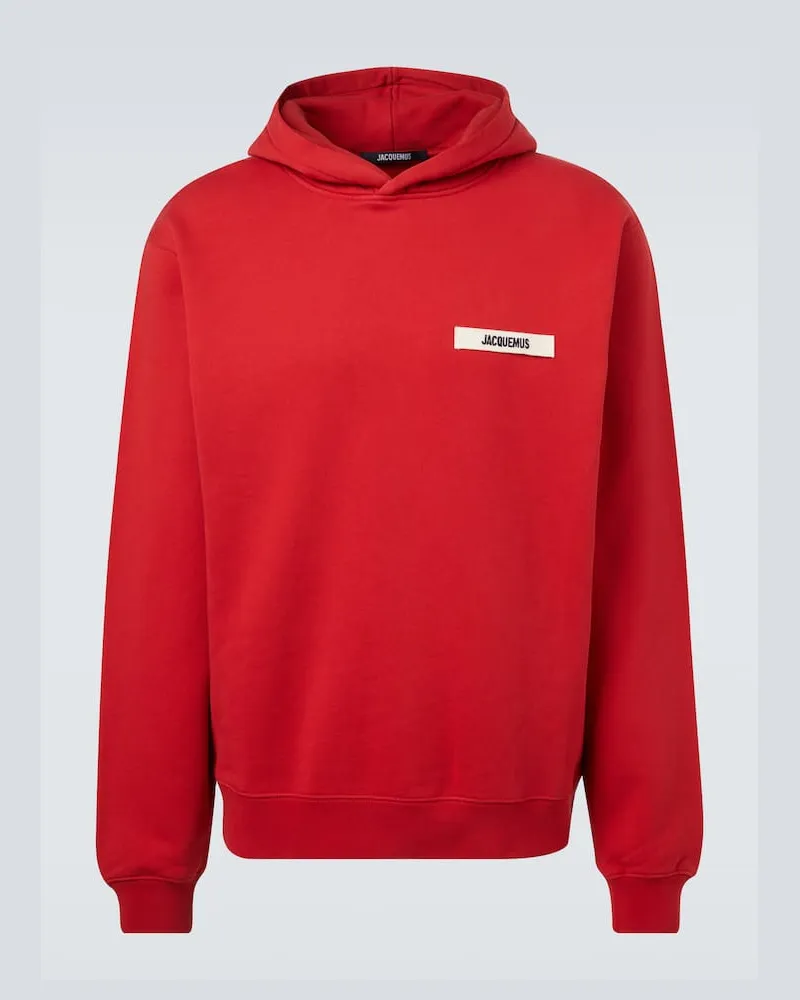Jacquemus Hoodie Gros Grain aus Baumwolle Rot