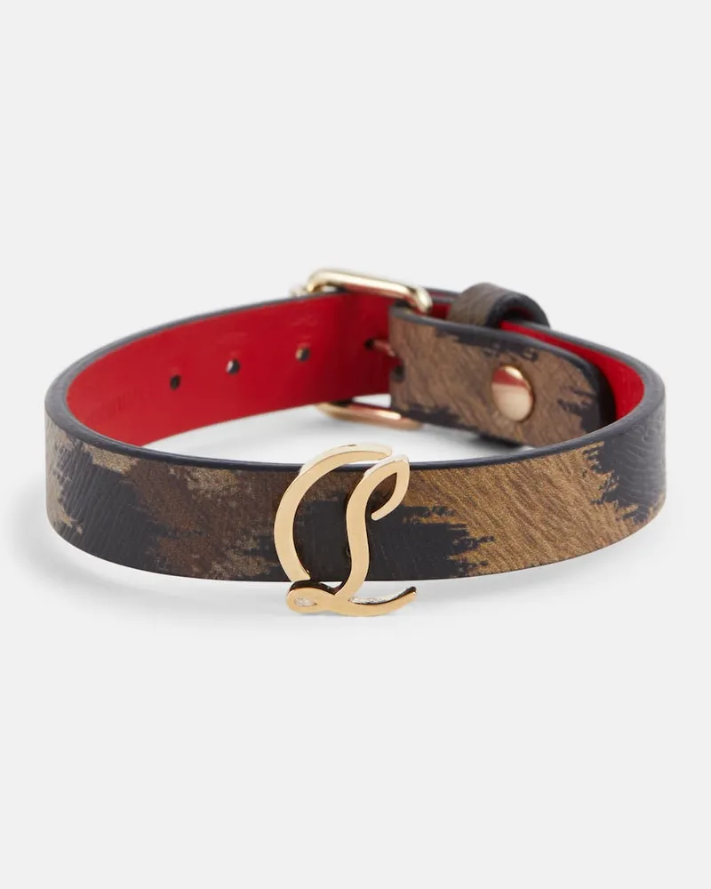 Christian Louboutin Armband CL aus Leder Multicolor
