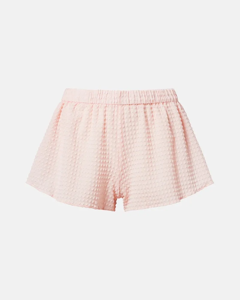 Hunza G Shorts Resort aus Seersucker Rosa