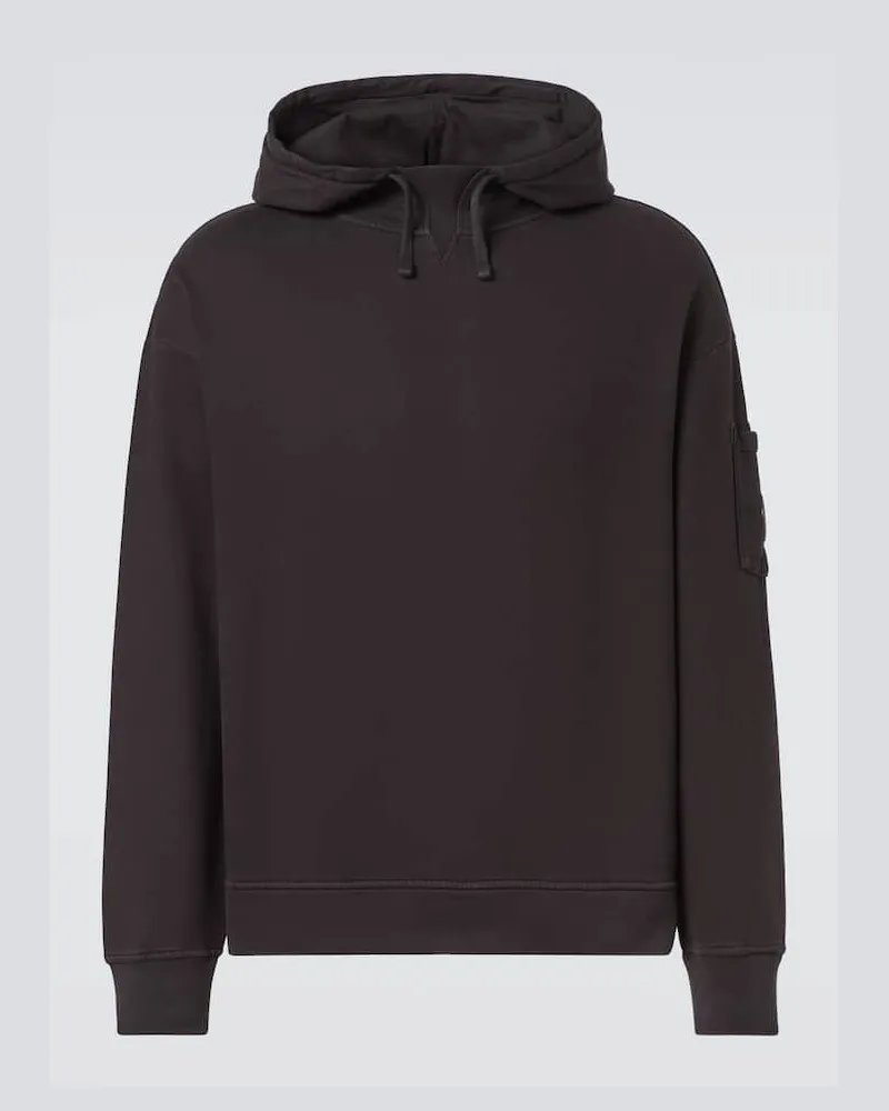 C.P. Company Hoodie Lens aus Baumwolle Schwarz