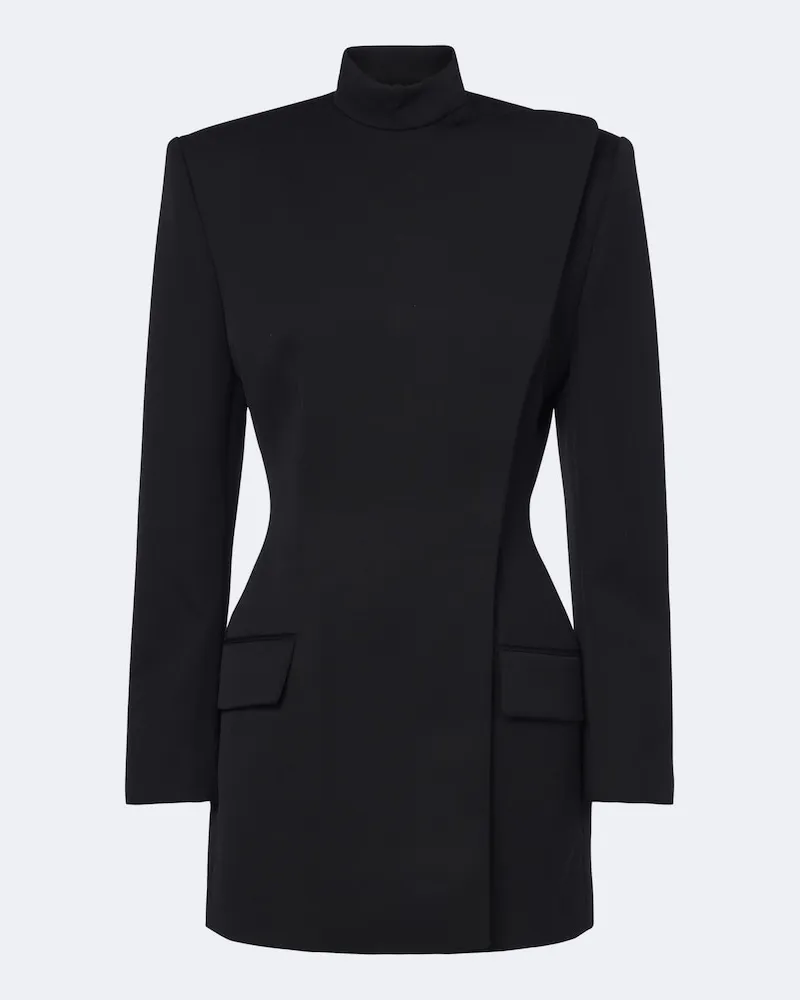 Thierry Mugler Minikleid aus Wolle Schwarz