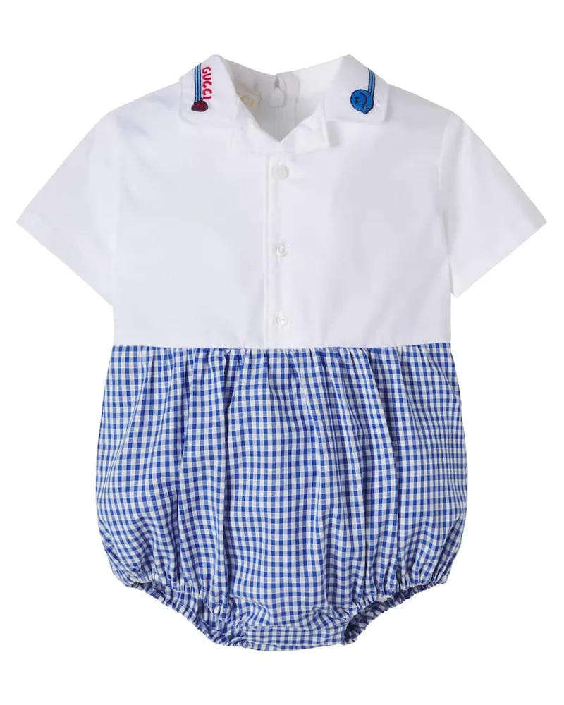 Gucci X Mr. Men Little Miss Baby Spieler aus einem Baumwollgemisch Weiß