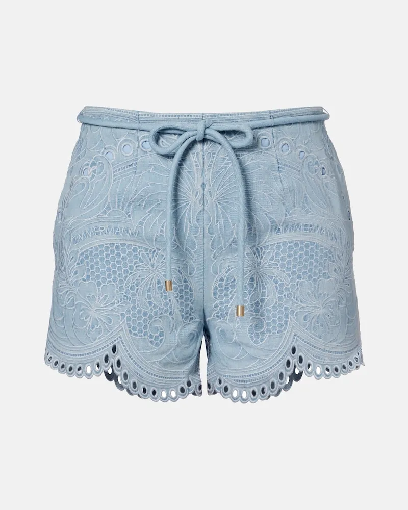 Zimmermann Shorts Daylight aus Baumwolle Blau