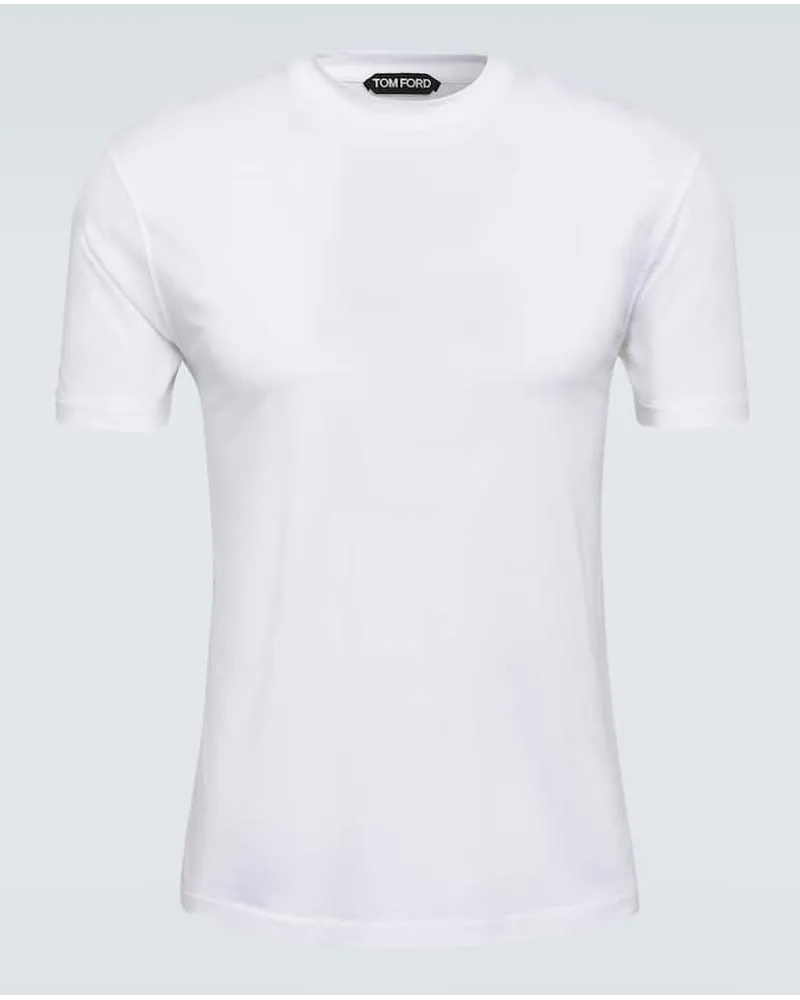 Tom Ford T-Shirt aus Baumwoll-Jersey Weiss