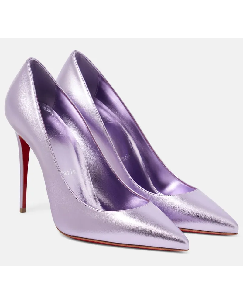 Christian Louboutin Pumps Kate 100 Aus Metallic Leder Lila