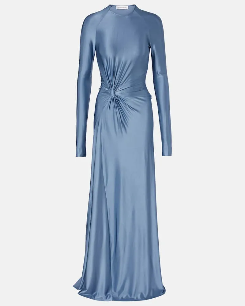 Victoria Beckham Maxikleid aus Jersey Blau