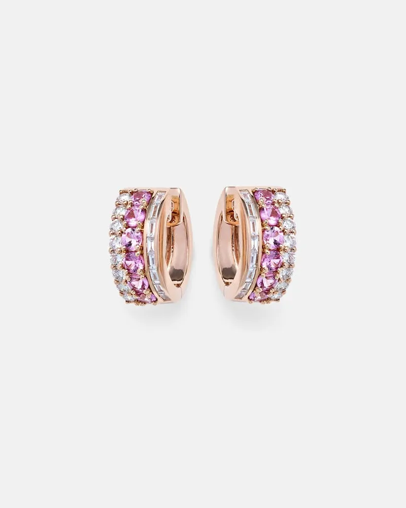 ANITA KO Ohrringe Lola aus 18kt Roségold mit Diamanten und Saphiren Gold