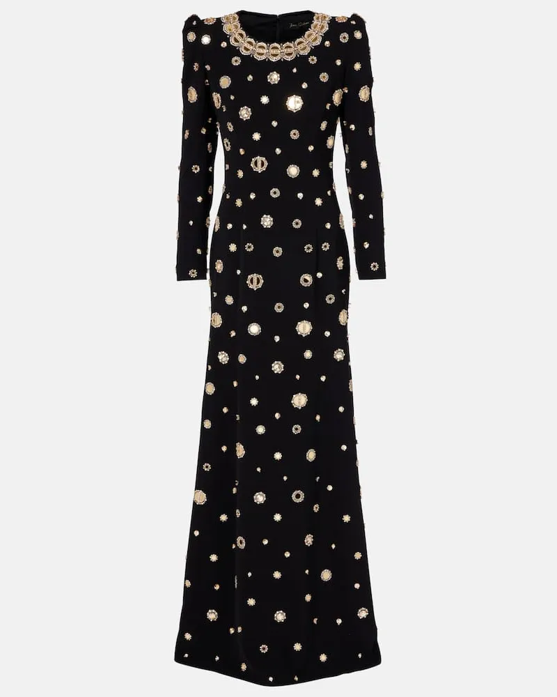 Jenny Packham Verzierte Robe Frency Schwarz
