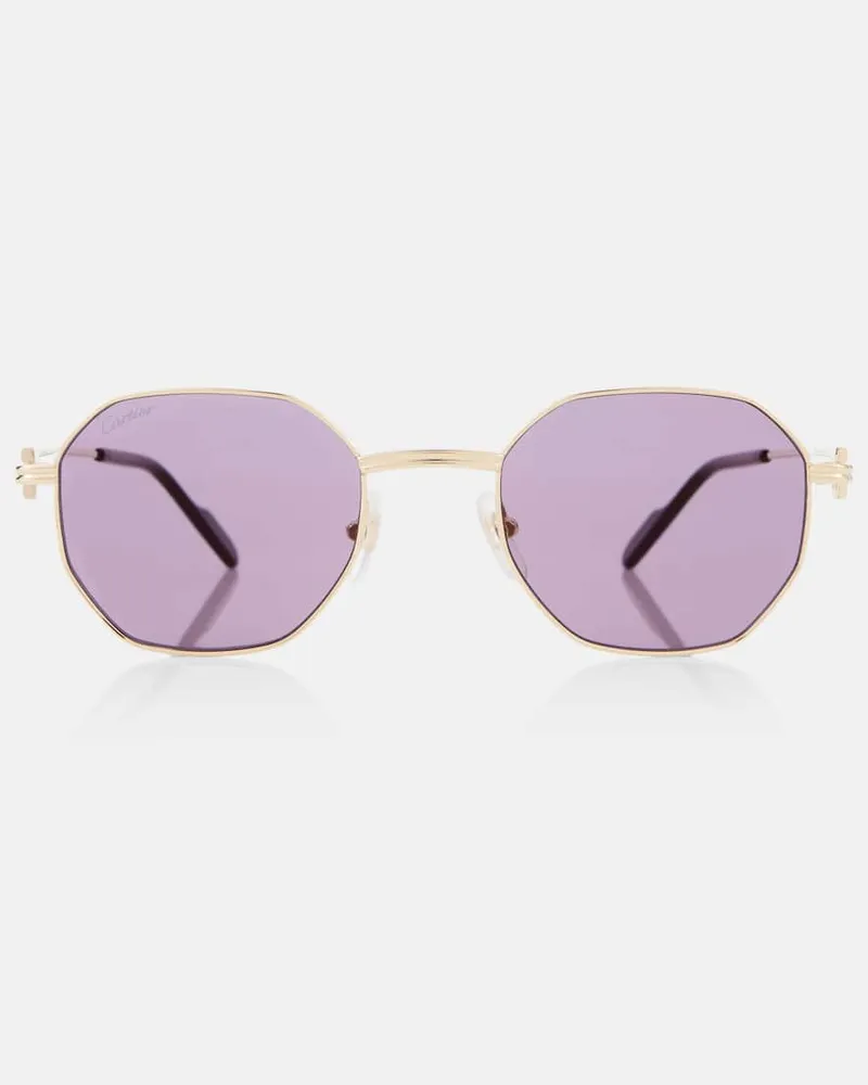 Cartier Runde Sonnenbrille Première Gold