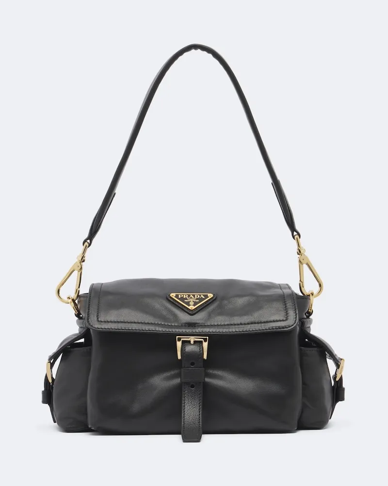 Prada Schultertasche Prada Explore Mini aus Leder Schwarz