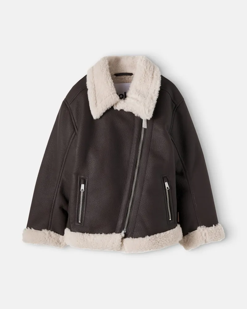 Molo Jacke Hadley mit Teddyfleece Braun