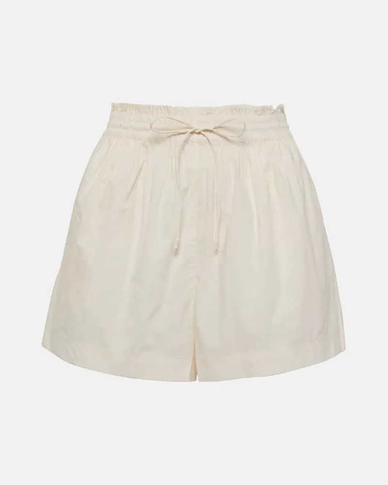Ulla Johnson Shorts Marn aus Baumwollpopeline Weiß