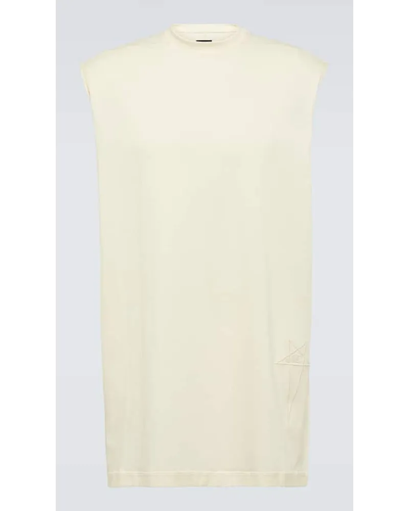 Rick Owens Top Tarp Aus Baumwoll Jersey Weiss