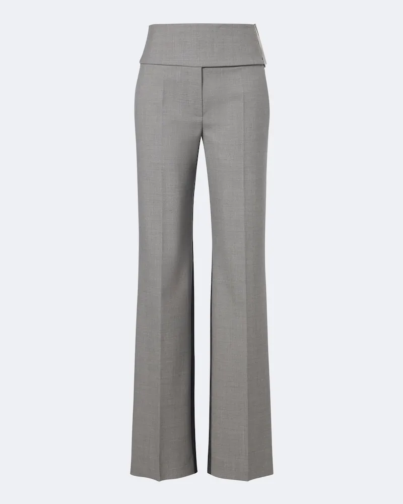 SPORTMAX Gerade Hose aus Schurwolle Grau