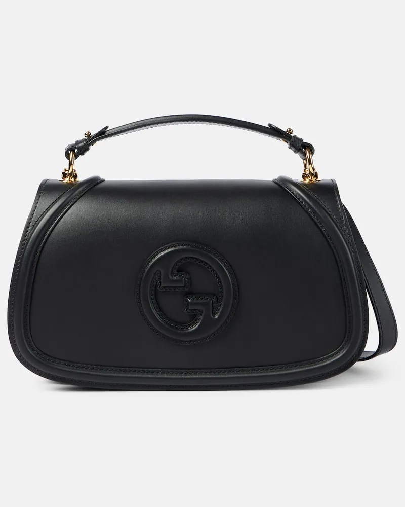 Gucci Tote Bag Gucci Blondie Medium aus Leder Schwarz