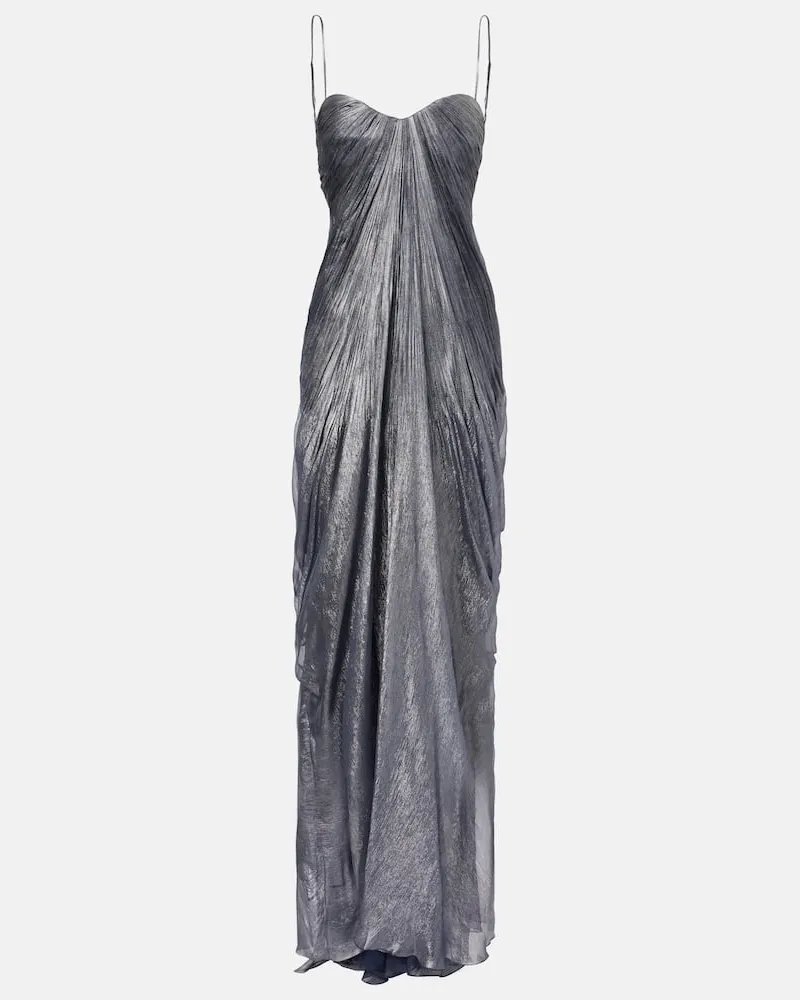 Maria Lucia Hohan Robe Victoria aus Seide Blau