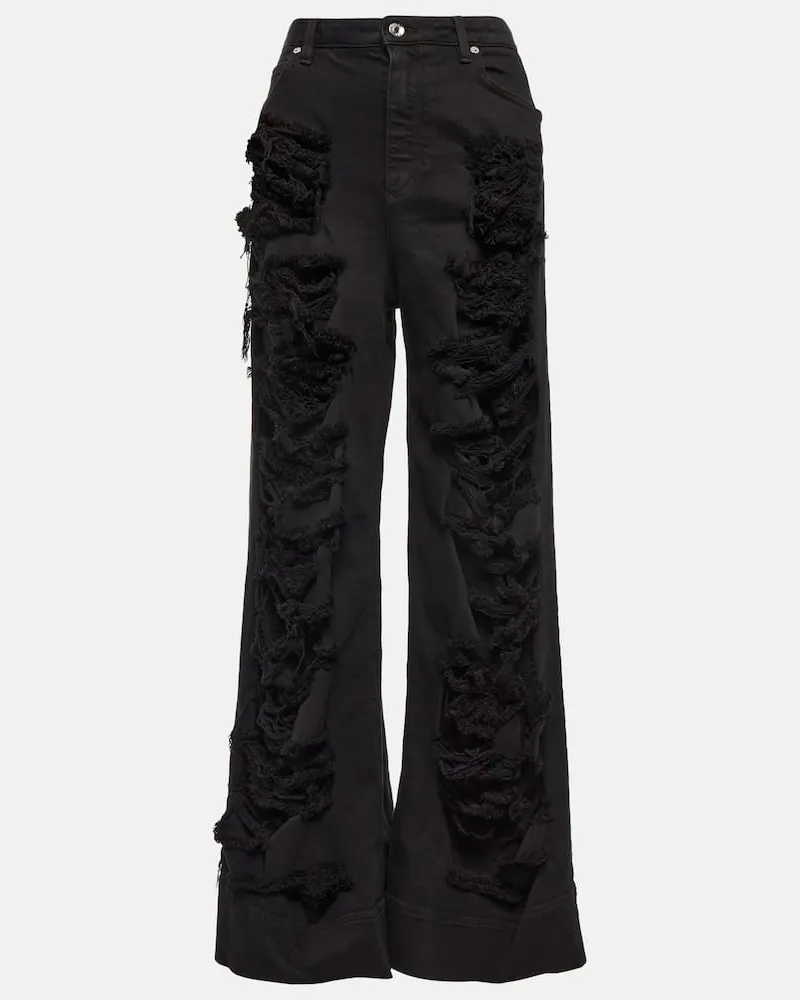 Dolce & Gabbana X Kim High-Rise Flared Jeans Schwarz