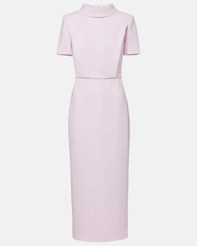 Roland Mouret Midikleid aus Cady Pink