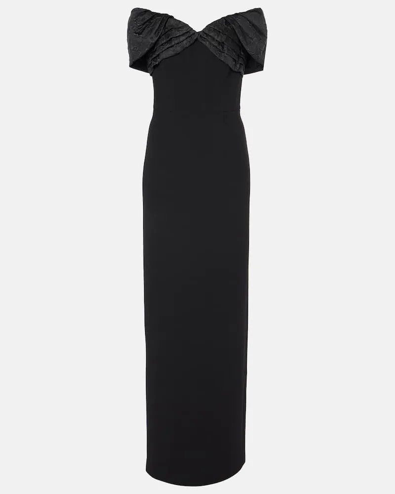 Rebecca Vallance Robe Athena aus Crêpe Schwarz