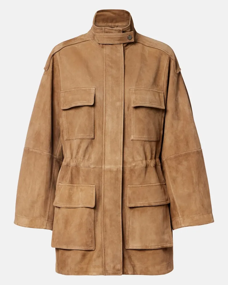 Brunello Cucinelli Feldjacke aus Veloursleder Braun