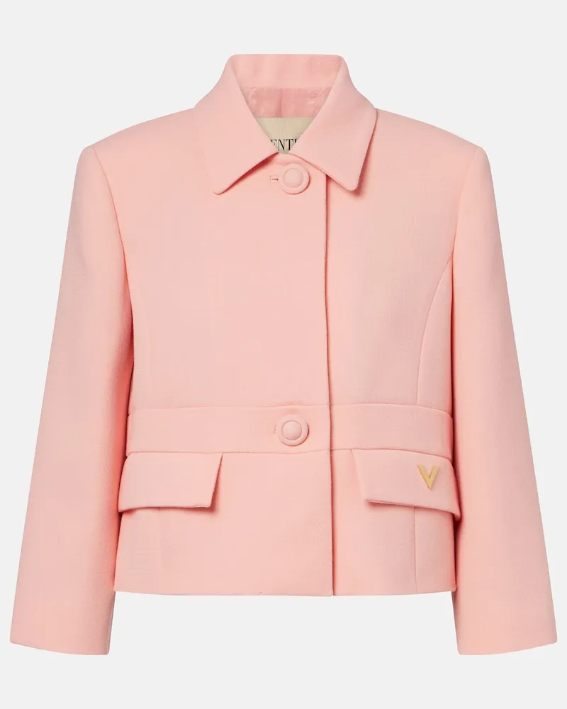 Valentino Garavani Jacke VGold aus Schurwolle Rosa