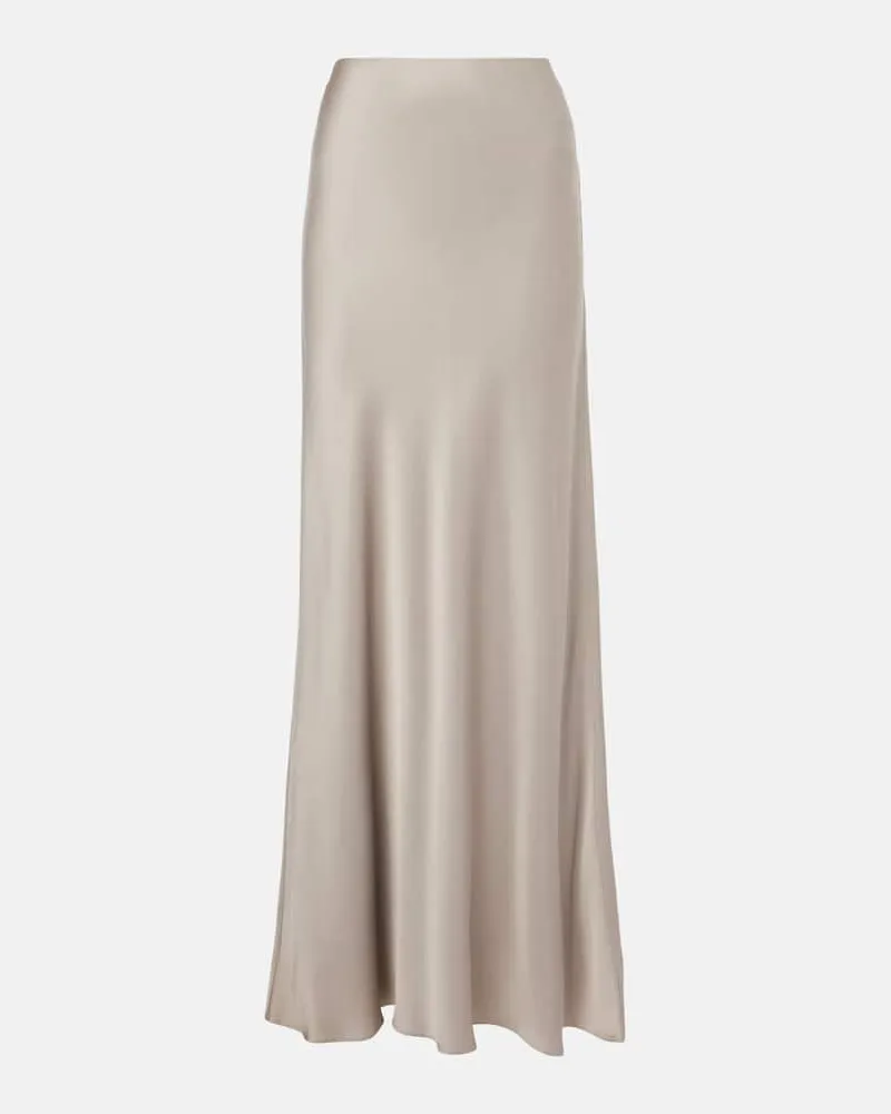 Brunello Cucinelli Maxirock aus Satin Beige