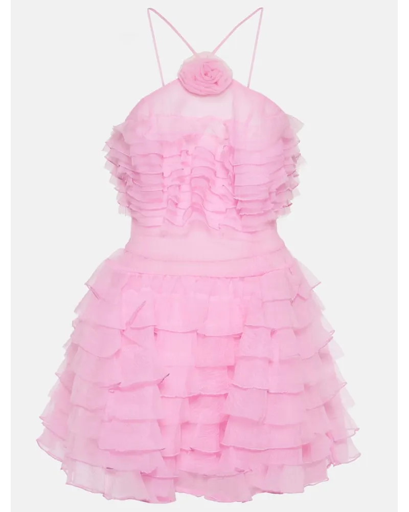 STAUD Minikleid Florian aus Organza Pink