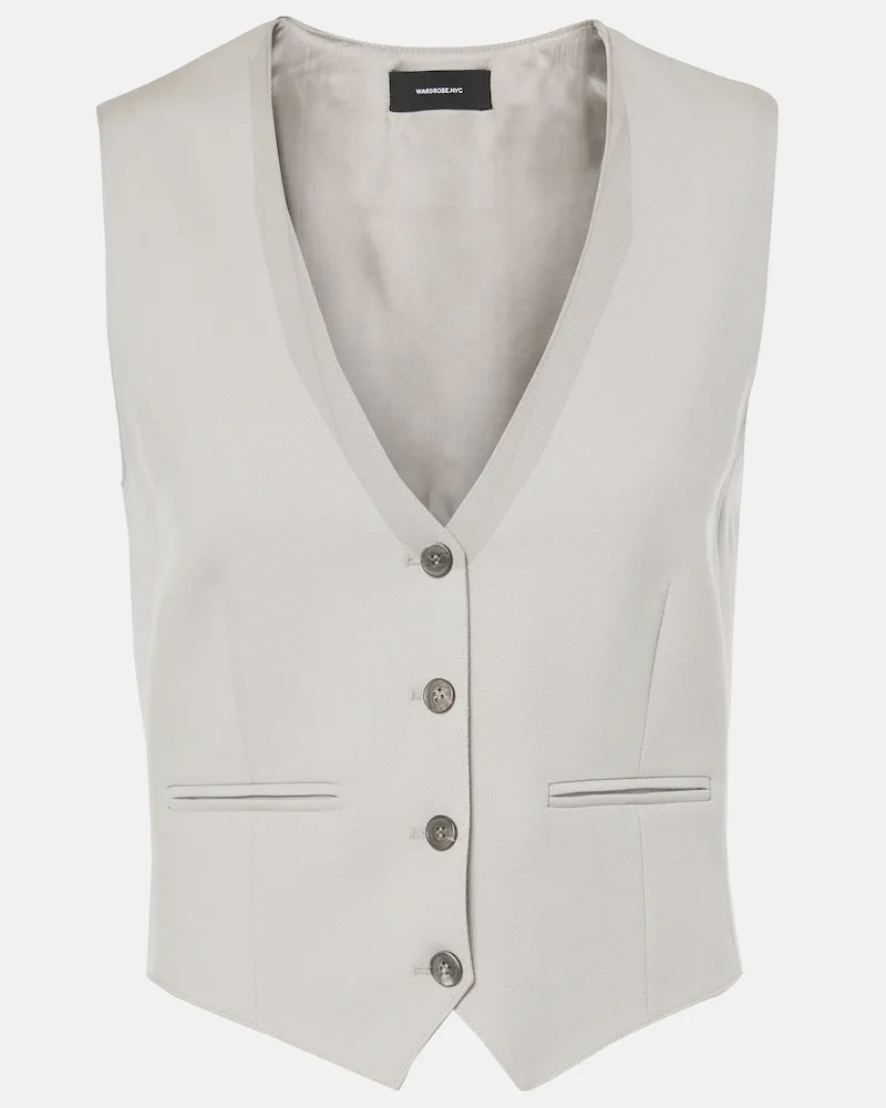 WARDROBE.NYC Weste aus Schurwolle Grau