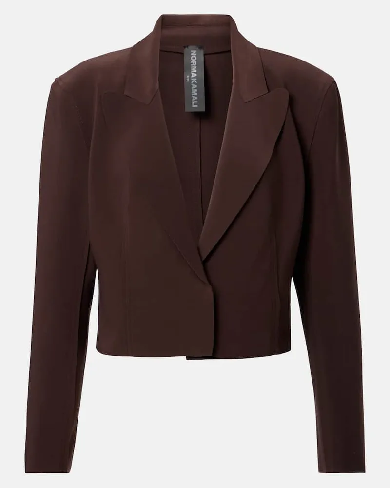 Norma Kamali Blazer aus Jersey Braun