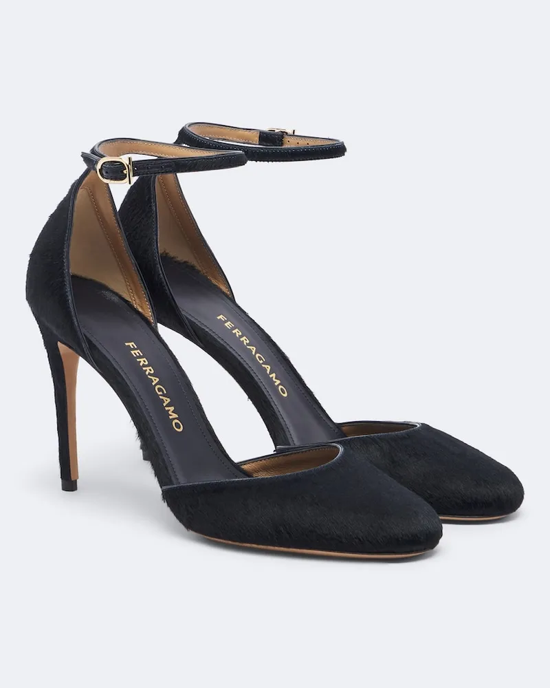 Ferragamo Pumps Maily aus Leder Blau