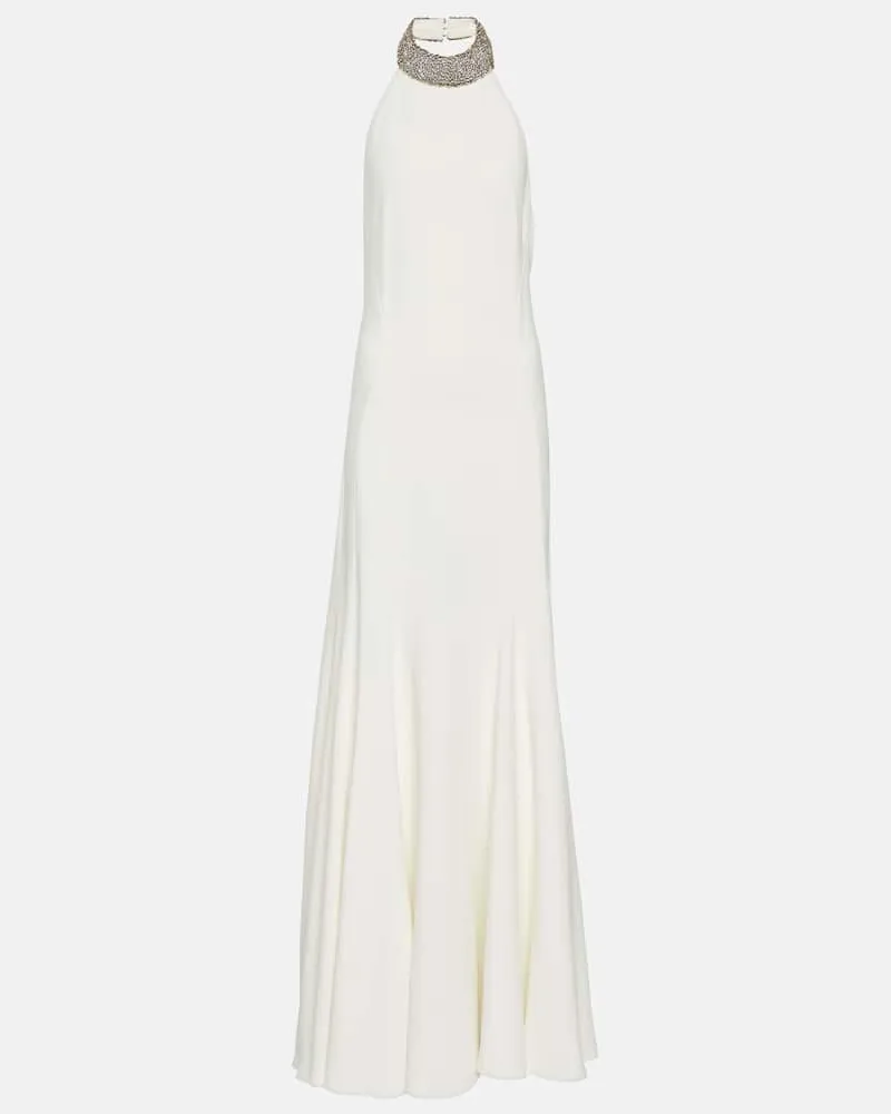 Stella McCartney Bridal Verzierte Robe Weiß