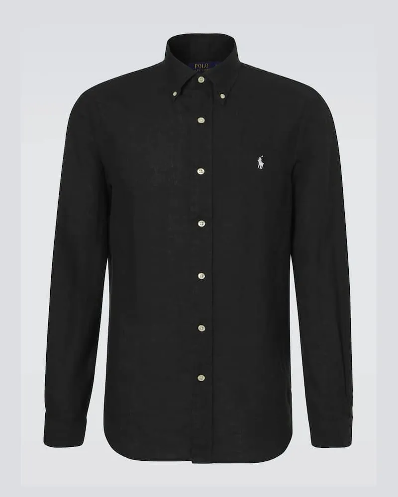 Ralph Lauren Hemd aus Leinen Schwarz
