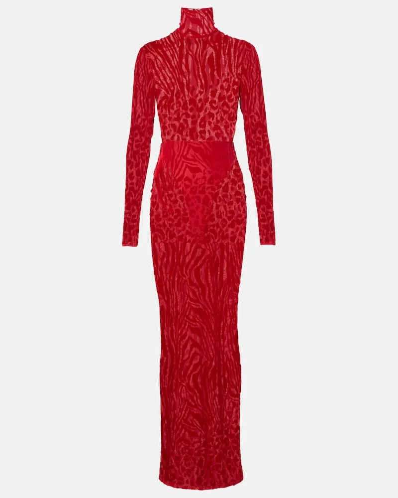 Alex Perry Maxikleid aus Jersey Rot