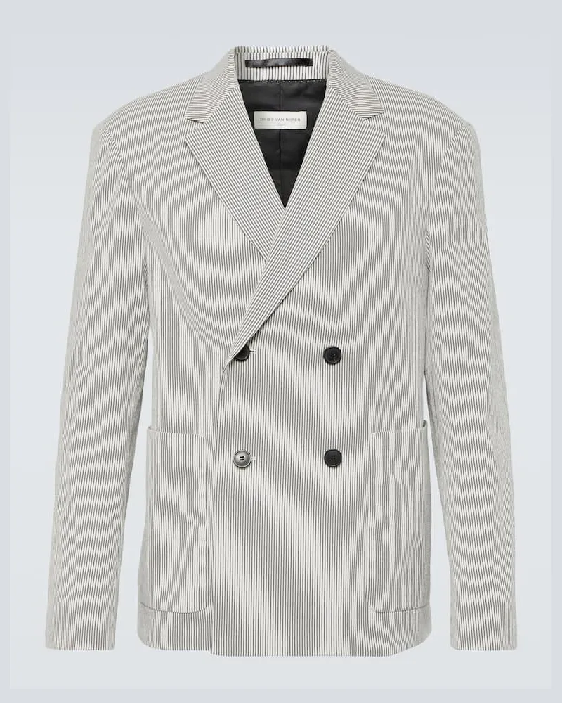 Dries van Noten Blazer aus Baumwolle Weiß