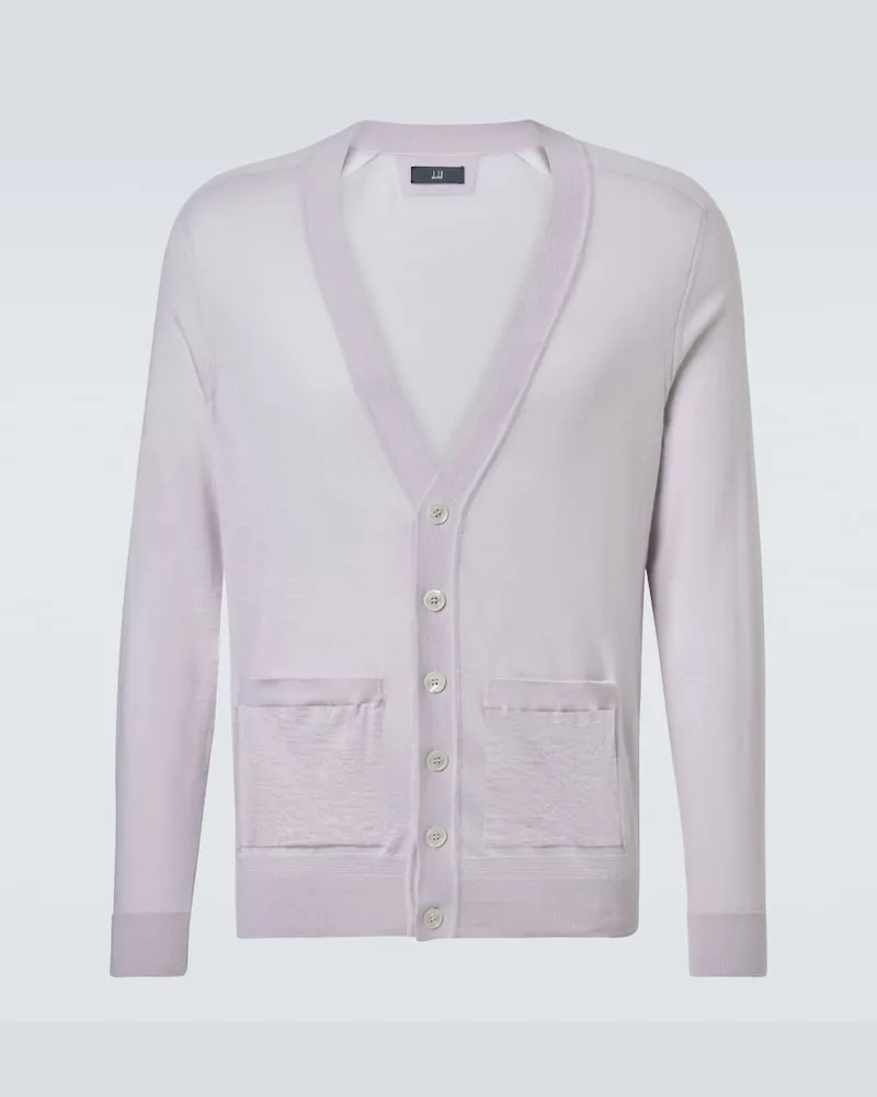 Dunhill Cardigan aus Kaschmir Lila