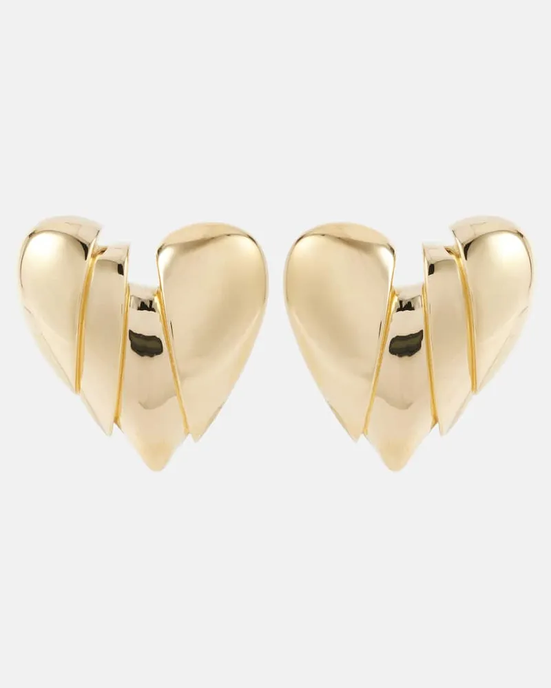 Amina Muaddi Ohrringe Heartbreaker Gold