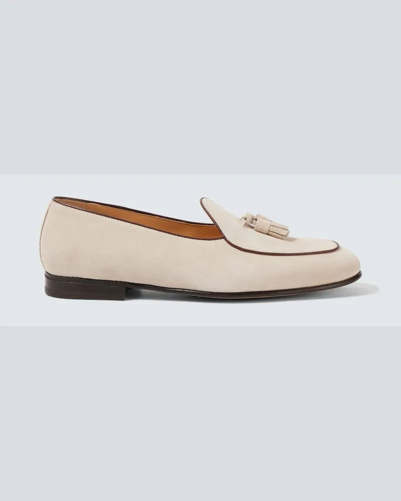 Brunello Cucinelli Loafers aus Veloursleder Beige
